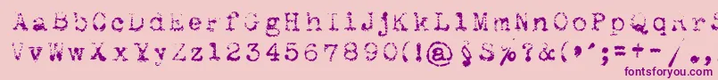 Maszynaroyallight Font – Purple Fonts on Pink Background