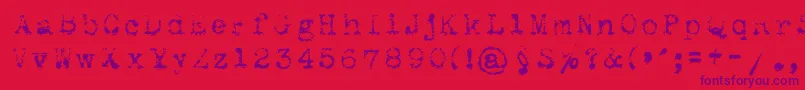 Maszynaroyallight Font – Purple Fonts on Red Background