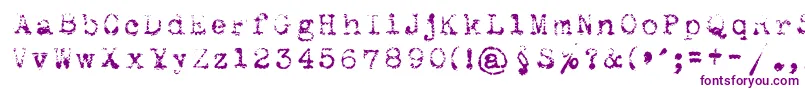 Maszynaroyallight Font – Purple Fonts on White Background