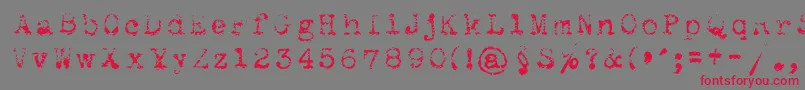 Maszynaroyallight Font – Red Fonts on Gray Background