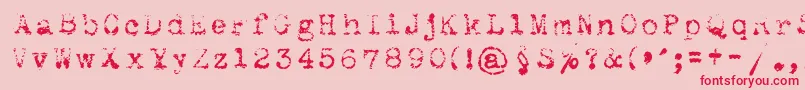 Maszynaroyallight Font – Red Fonts on Pink Background