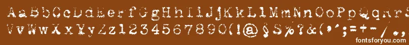Maszynaroyallight Font – White Fonts on Brown Background