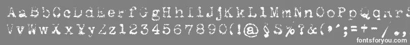 Maszynaroyallight Font – White Fonts on Gray Background