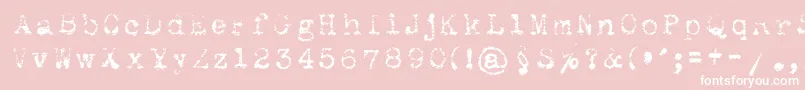 Maszynaroyallight Font – White Fonts on Pink Background