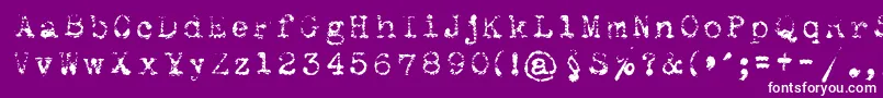 Maszynaroyallight Font – White Fonts on Purple Background