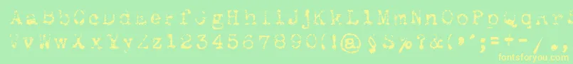 Maszynaroyallight Font – Yellow Fonts on Green Background
