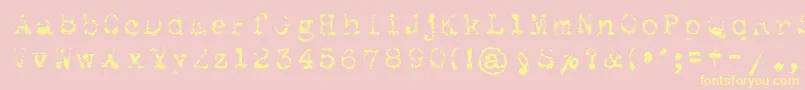 Maszynaroyallight Font – Yellow Fonts on Pink Background