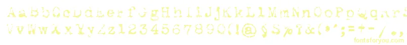 Maszynaroyallight Font – Yellow Fonts on White Background