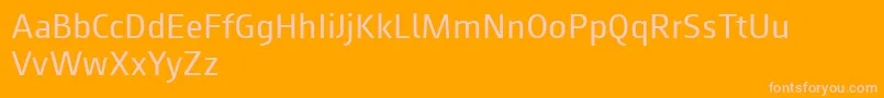 Augustsans55regular Font – Pink Fonts on Orange Background