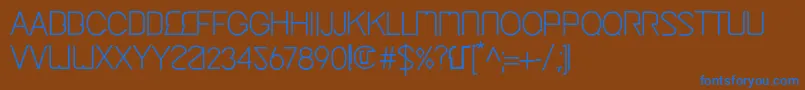 CingaRegular Font – Blue Fonts on Brown Background