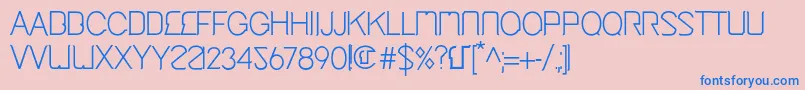 CingaRegular Font – Blue Fonts on Pink Background
