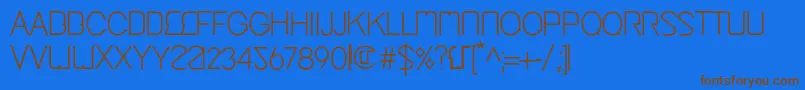 CingaRegular Font – Brown Fonts on Blue Background