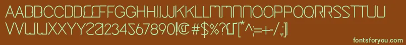 CingaRegular Font – Green Fonts on Brown Background