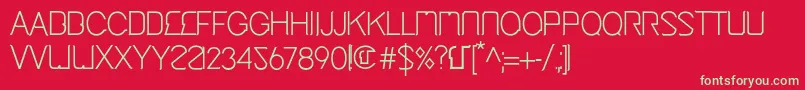 CingaRegular Font – Green Fonts on Red Background