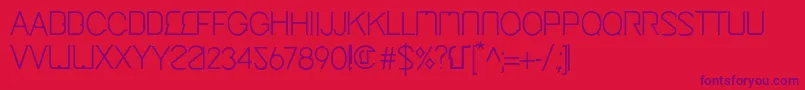 CingaRegular Font – Purple Fonts on Red Background