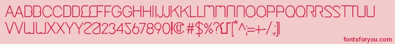フォントCingaRegular – ピンクの背景に赤い文字