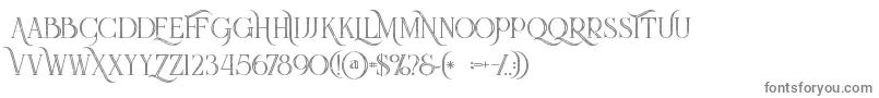 Queeninlinegrunge-fontti – harmaat kirjasimet valkoisella taustalla