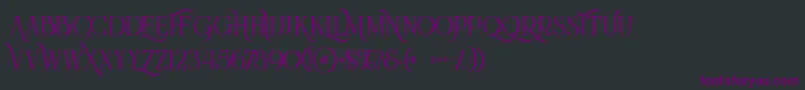 Queeninlinegrunge Font – Purple Fonts on Black Background