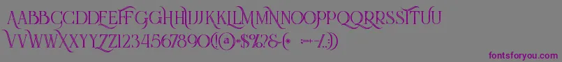 Queeninlinegrunge-Schriftart – Violette Schriften auf grauem Hintergrund