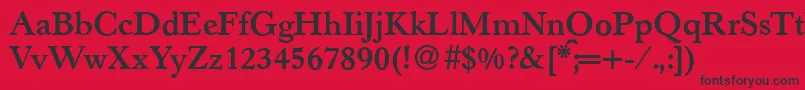 H790RomanBold Font – Black Fonts on Red Background