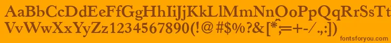 More about H790RomanBold Font H790RomanBold Font – Brown Fonts on Orange Background