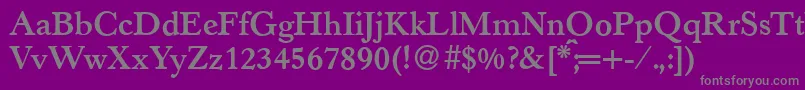 H790RomanBold Font – Gray Fonts on Purple Background