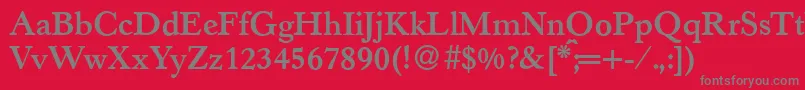 H790RomanBold Font – Gray Fonts on Red Background