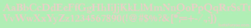 H790RomanBold Font – Pink Fonts on Green Background