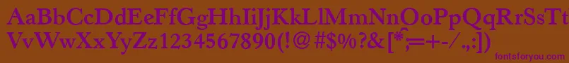 Шрифт H790RomanBold – фиолетовые шрифты на коричневом фоне