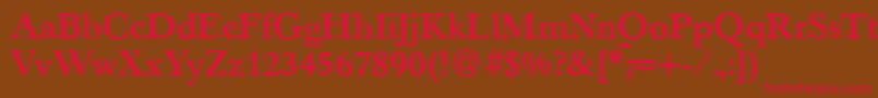 H790RomanBold Font – Red Fonts on Brown Background