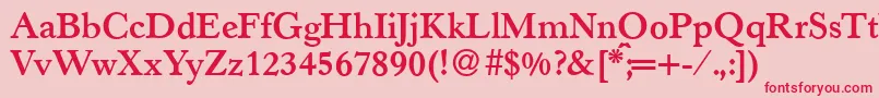 H790RomanBold-Schriftart – Rote Schriften auf rosa Hintergrund