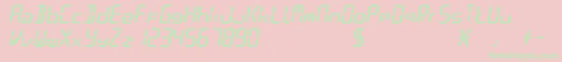 Digit Font – Green Fonts on Pink Background