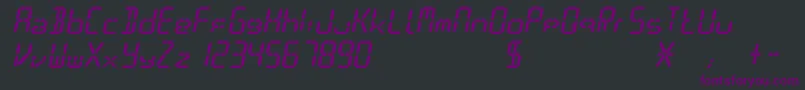 フォントDigit – 黒い背景に紫のフォント