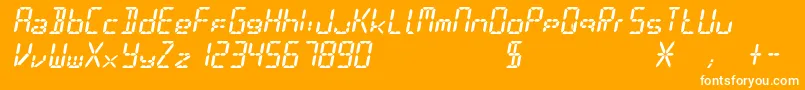 Digit Font – White Fonts on Orange Background