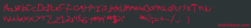 Firstfont Font – Red Fonts on Black Background