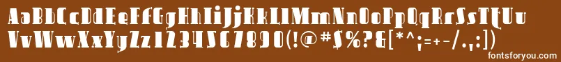 Sfavondale Font – White Fonts on Brown Background