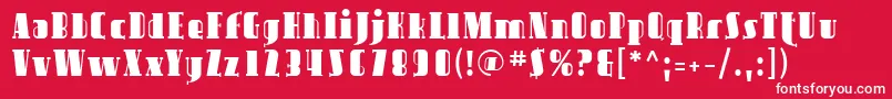 Sfavondale Font – White Fonts on Red Background