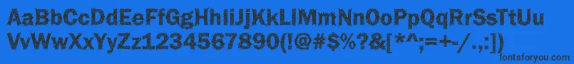フォントFunky36Bold – 黒い文字の青い背景
