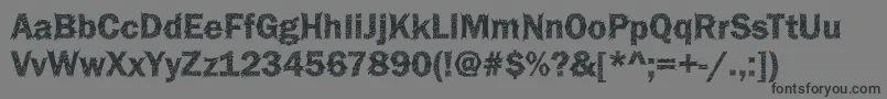 Шрифт Funky36Bold – чёрные шрифты на сером фоне