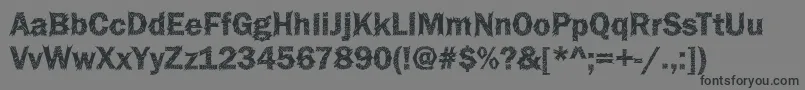 Funky36Bold Font – Black Fonts on Gray Background