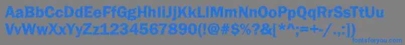 Funky36Bold Font – Blue Fonts on Gray Background
