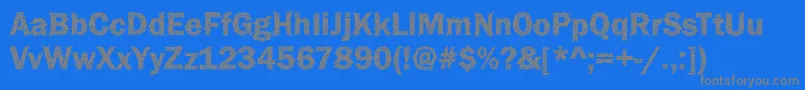 Funky36Bold-Schriftart – Graue Schriften auf blauem Hintergrund