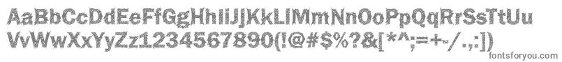 Funky36Bold-Schriftart – Graue Schriften auf weißem Hintergrund