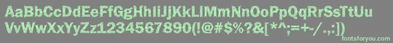 Funky36Bold-Schriftart – Grüne Schriften auf grauem Hintergrund