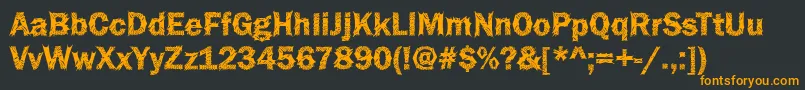 Шрифт Funky36Bold – оранжевые шрифты на чёрном фоне