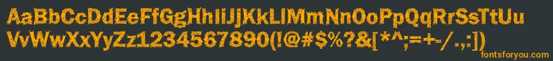 Funky36Bold Font – Orange Fonts on Black Background