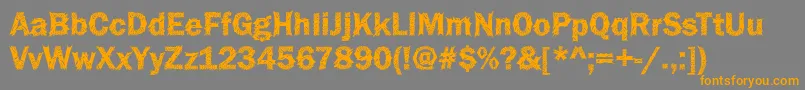 Funky36Bold Font – Orange Fonts on Gray Background