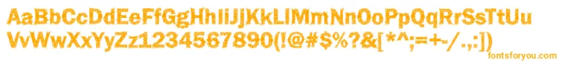 Funky36Bold-fontti – oranssit fontit valkoisella taustalla