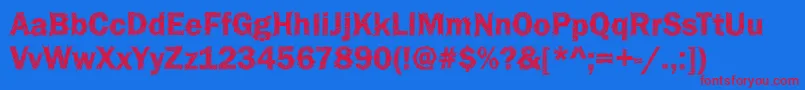 Шрифт Funky36Bold – красные шрифты на синем фоне