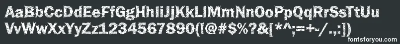 Шрифт Funky36Bold – белые шрифты на чёрном фоне